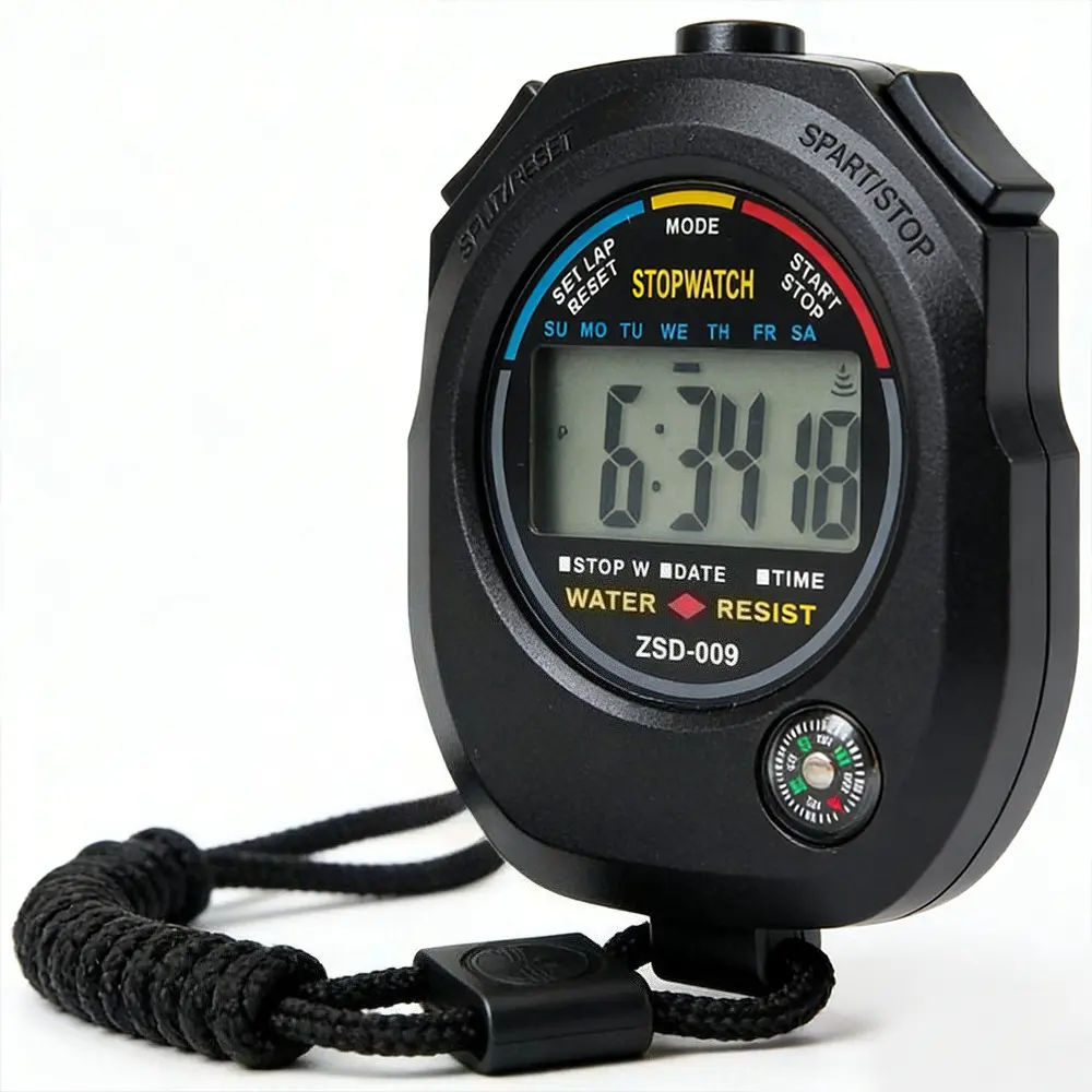 1pc multifunctional digital sports stopwatch, easy to carry, competition referee timer, suitable for coaches, referees, daily running and swimming training and competitions, timing tool