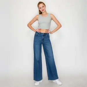 STYLE 90418- LOW RISE BASIC WIDE LEG