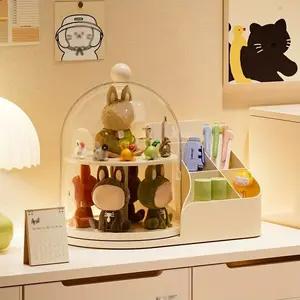 Multifunctional Storage Box, Desktop Organizer, Stationery Basket, Doll Display Stand, 360° Rotating Home Decor, Perfect Holiday Gift