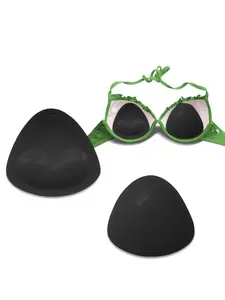 Summer Beach Pool Triangle Sponge Bra Pads, Push Up Silicone Inserts, Thin Top Thick Bottom, Enhance Breast Size, Comfortable Wear
