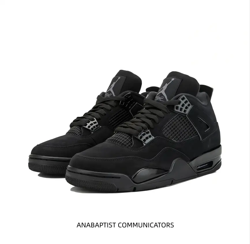 Triple black high-top sneakers dark grey metal hardware hollow side frame plush ankle collar non-slip unisex sneakers