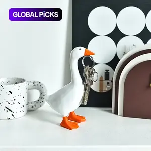 Elegant Resin Goose and Duck Desktop Sculpture Statue for Home Decor, Dual Key Holder and Tool Rack, Large Minimalist Sculpture Gift for Bedroom, Office and Hotel #GLOBAL PICKS