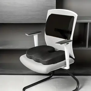 U-Shaped Memory Foam Seat Cushion, Orthopedic Coccyx Pain Relief Cushion with Washable Cover, Ideal for Office Workers, Drivers, Pregnant Women, Perfect for Office Chair, Car, Home & Travel