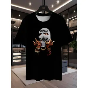 Gang OG Rap Star 3D Digital Printed Round Neck Men'S T-Shirt, Summer Fashion Casual Street High-End Men'S Short Sleeve Top MG-DX1148