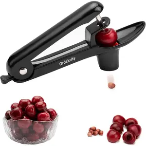 Cherry Pitter, Stainless Steel Cherry Corer, PortableCherry Pitter, Multifunctional Cherry Seeding Tool,Kitchen Gadgets, Fruit Utensils Black