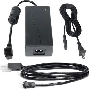 Adjustable Bed Base Adapter Replacement Power Cord Kit for Linak SmpS002 DK-6430 Homeline Deskline DL IC Black 2 pin Plug Recliner Lift Adjustable Bed Frame ASW0551-24020002A DC Charger