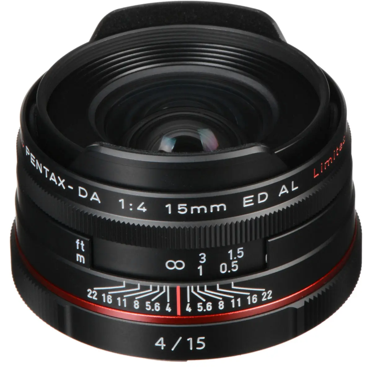 Pentax SMCP-DA 15mm f/4 ED AL HD Lens for DSLR Cameras, Black