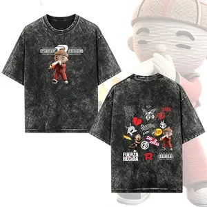 Vintage Fuerza Regida Hit Songs Album #178 Graphic Washed Cotton T-Shirt — Tatino Streetwear, Regional Mexican Music Style Top, Official Fuerza Regida Merchandise, Men'S Apparel (Y2K Mexican Aesthetic), Pepper Gray Colorway (Comfort Colors Series)