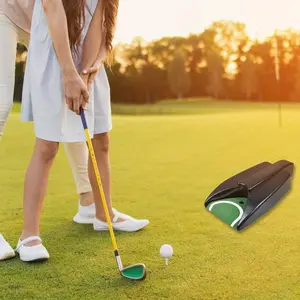 Automatic Golf Ball Return Machine, Battery Powered Portable Putter Trainer, Durable Plastic Material, Non-Slip Base, Indoor Outdoor Use
