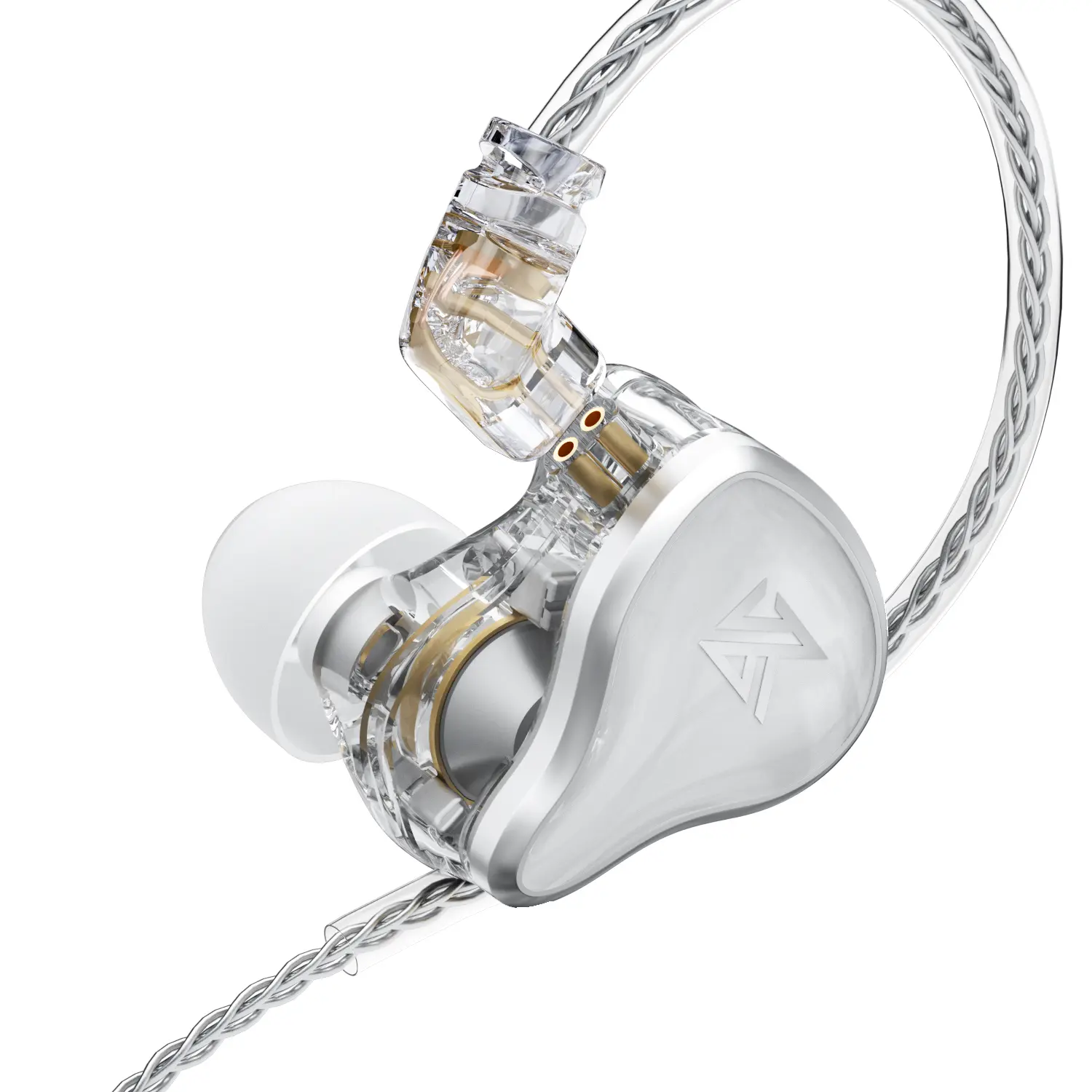 KZ ZAS 7BA+1DD in Ear Monitor Headphones, Wired Earbuds 8 Hybrid Drivers HiFi Deep Bass Sound Isolating Earphone Clear Sound Secure Fit 8 Core Durable Cable Professional IEM (Without Mic, Black)