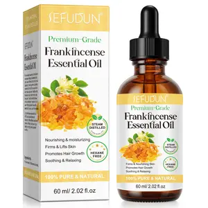 Sefudun Frankincense Essential Oil 60ML, Multi-Functional Liquid Essence, Ideal for Aromatherapy & Wellness, Single Unit