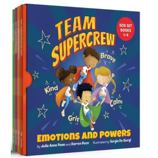 Team Supercrew - Emotions and Powers - 4  Book Box Set - Kids Ages 2-8