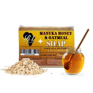 RA COSMETICS Manuka Honey & Oatmeal Bar Soap - Soothing & Cleansing - Use From Head To Toe 5oz