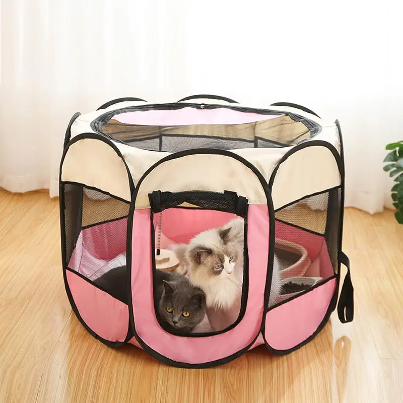 Foldable Pet Cage, Collapsible Pet Shelter, Pet Travel Crate, Cat Dog Cage, Furniture for Dog & Cat