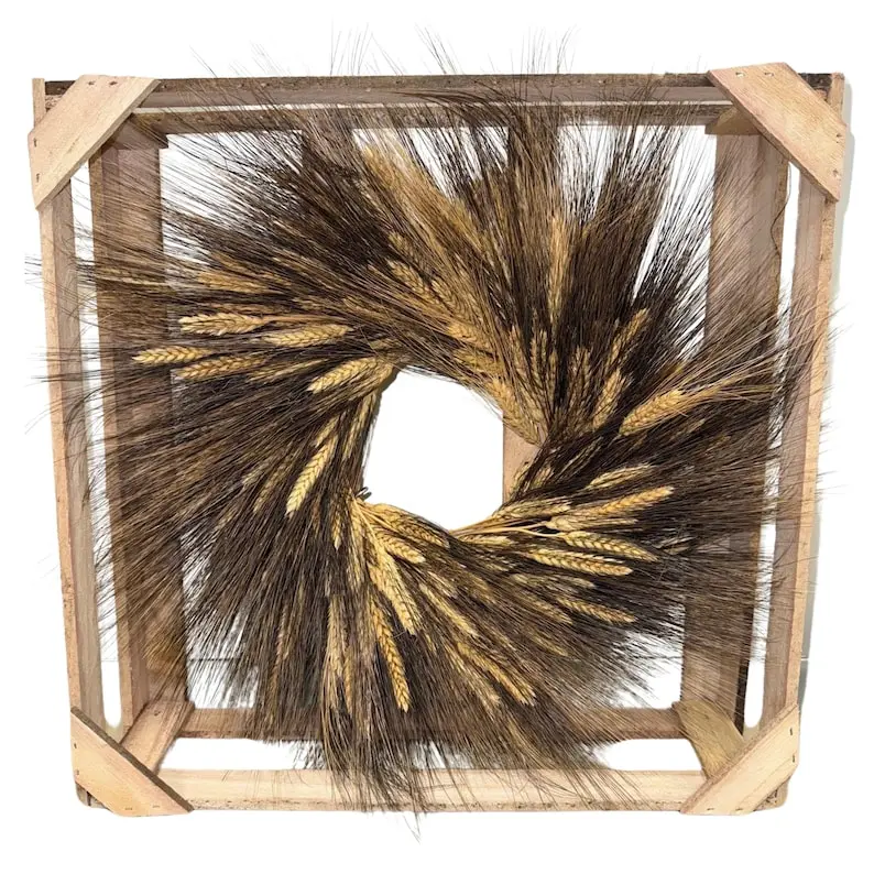 Handcrafted Dried Blackbeard Wheat Wreath