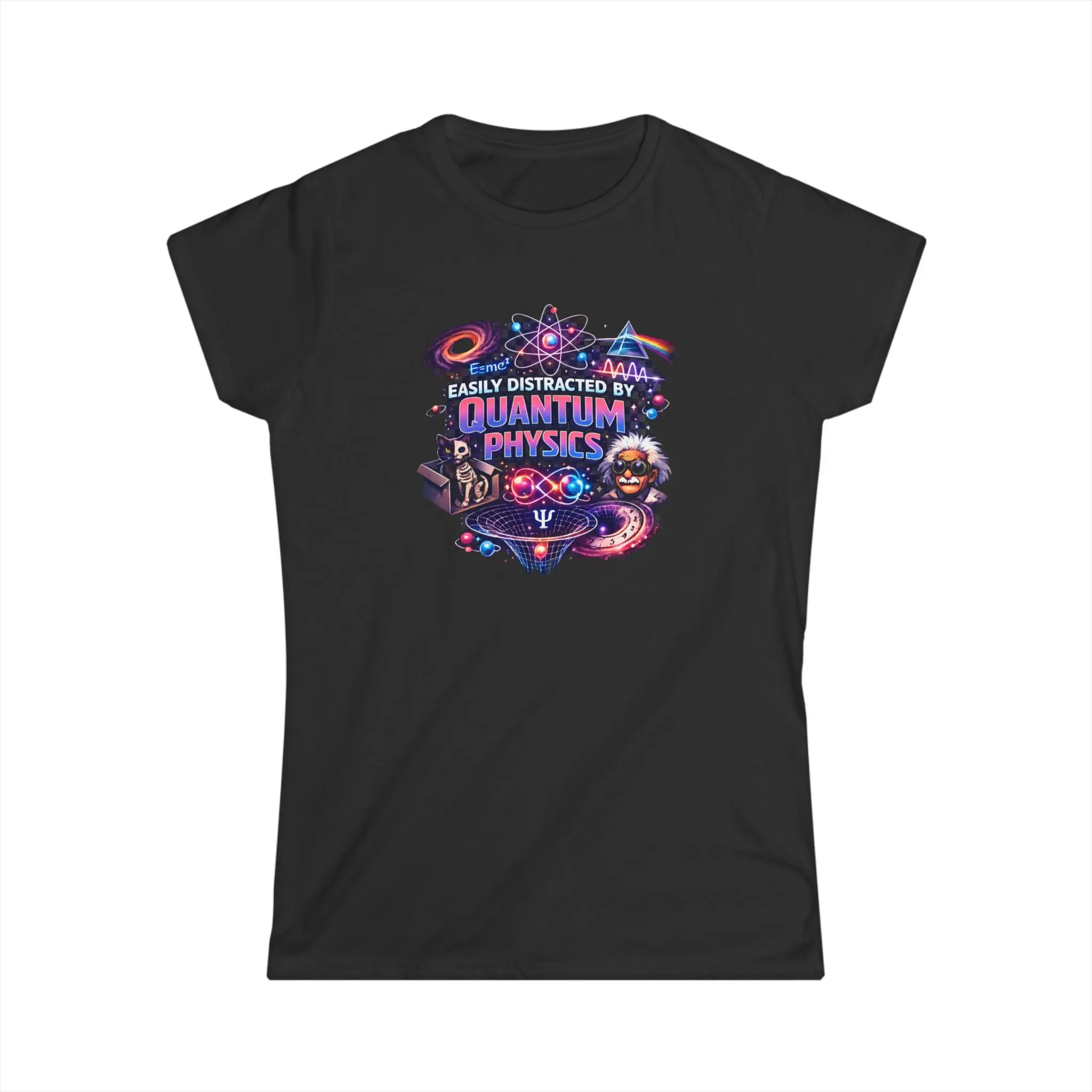 Easily Distracted by Quantum Physics Tee | Science Nerd Space Atom Design