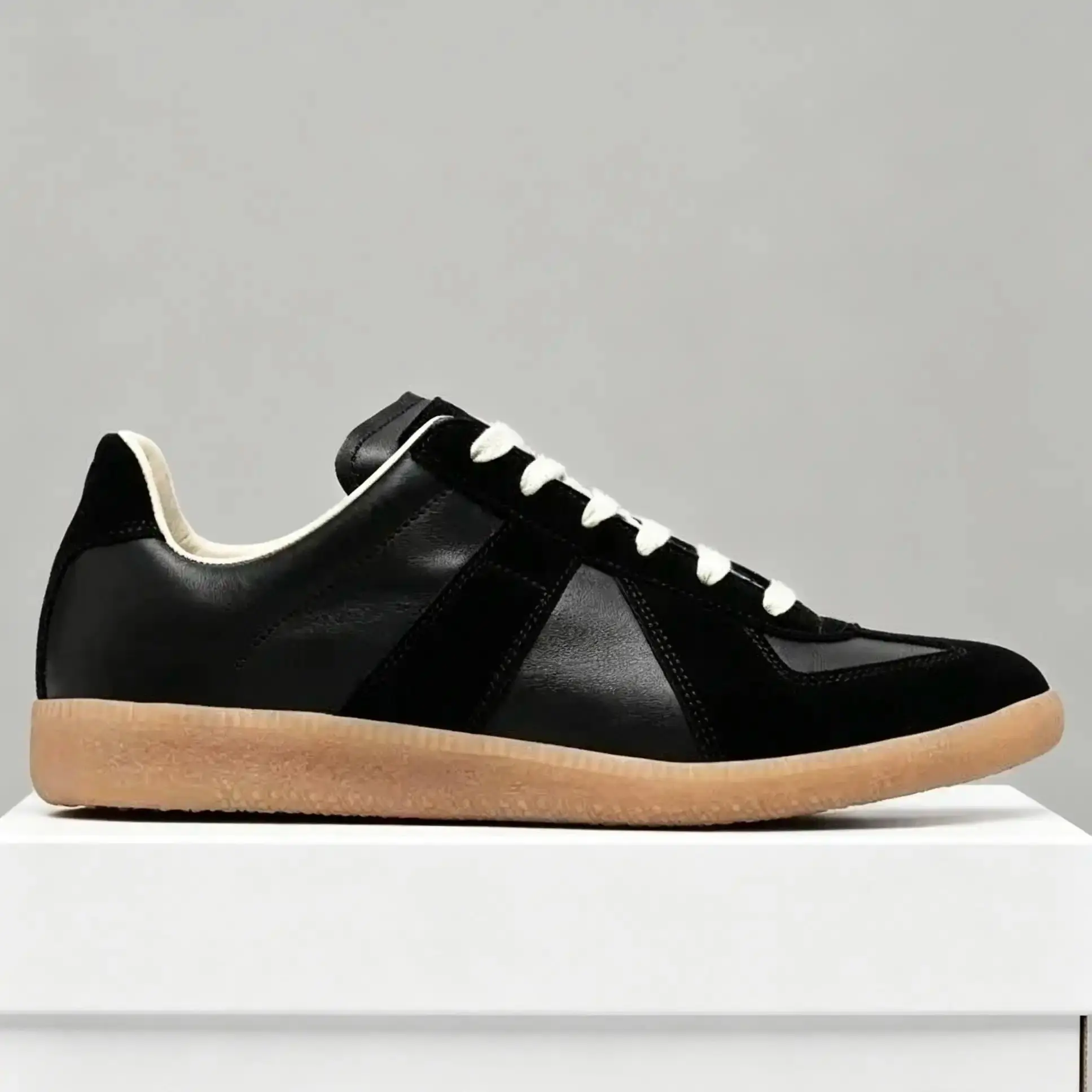 Men‘s and Women‘s cowhide and suede German Army Trainer classic designer genuine leather retro shoes size 35-46 casual lace up numbers trainers