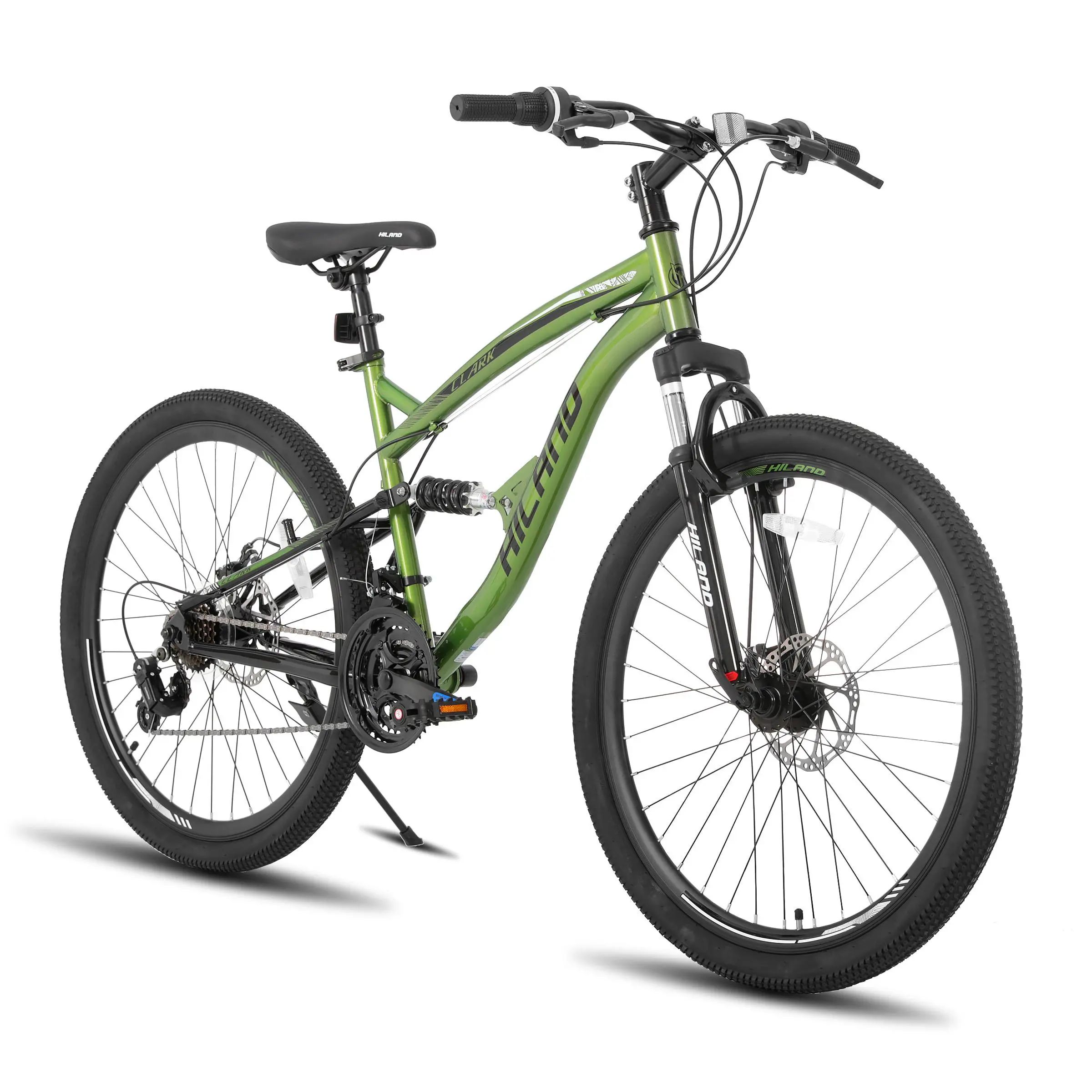 HILAND Full Suspension Mens Mountain Bike 21 Speed 26 Inch Wheel