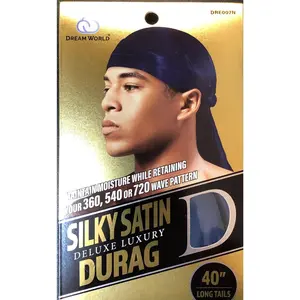 Dream Silky and Shiny Deluxe Du-Rag Navy #007N - Dozen Pack