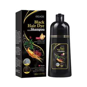 Eelhoe White to Black Shampoo (Black) Polygonum Multiflorum Essence Huarun Nourishing Cleaning Repair Black Soft Hair Shampoo Conditioner Foam hair dye shampoo promotes healthy hair growth hair dye shampoo-herbal ingredient