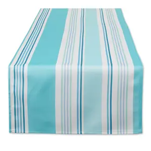 Design Imports 14" x 72" Beach Stripe Outdoor Tble Runner