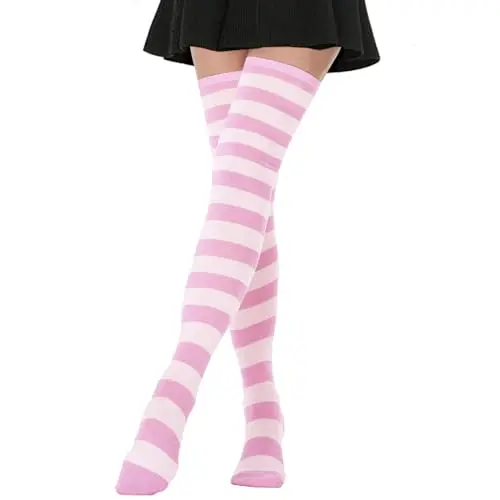 1 Pair Longer: Light Pink & White