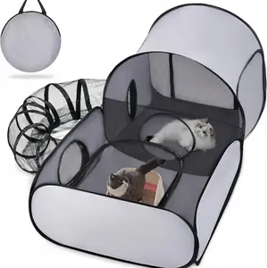 Portable Cat Tunnel, 1 Count Breathable Soft Tunnel with Carry Bag, Indoor & Outdoor Pet Fence, Suitable for Cats and Small Dogs