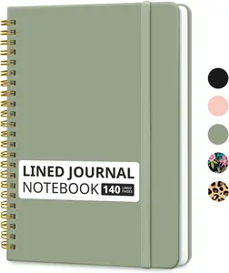 Lined Spiral Journal Notebook for Women & Men, 140 Pages, College Ruled Hardcover Notebook for Work & Note Taking, Journals for Writing, A5(6"...