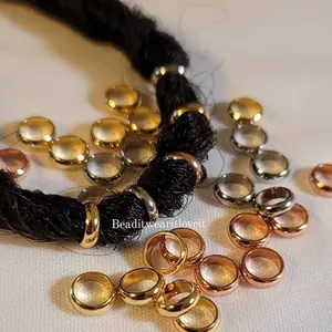 Beaditwearitloveit 10 Stainless Steel Loc Beads, Dreadlock Hair Accessories, Casual Loc Jewelry, Daily Braid Hair Beads [Made-to-Order]