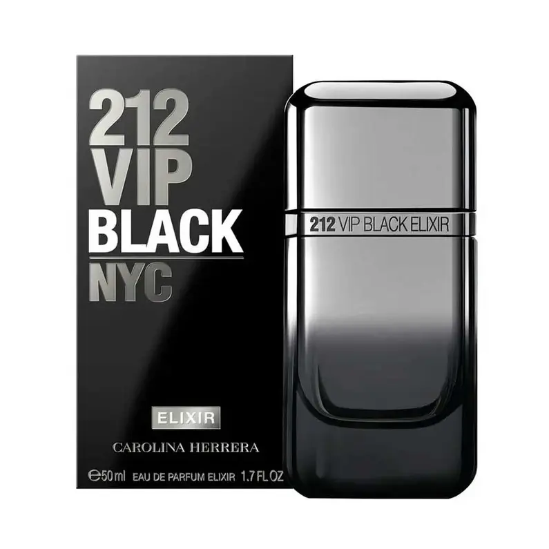 Carolina Herrera 212 Vip Black Elixir for Men Eau de Parfum Spray, 1.7 Ounce