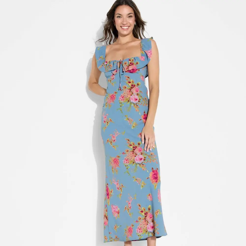 Women's Flounce Sleeve Maxi Empire Waist Dress - Wild Fable - TikTok Shop Women's Flounce Sleeve Maxi Empire Waist Dress - Wild Fable - TikTok Shop