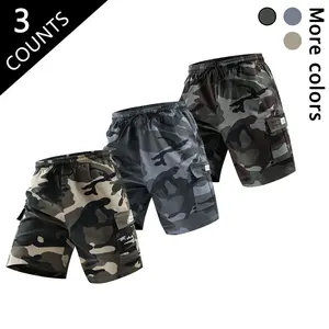Men's Camo Cargo Shorts Drawstring Waist Casual Bottoms with Multiple Utility Pockets Lightweight Camouflage Shorts for Outdoor & Everyday Wear Menswear Tropical