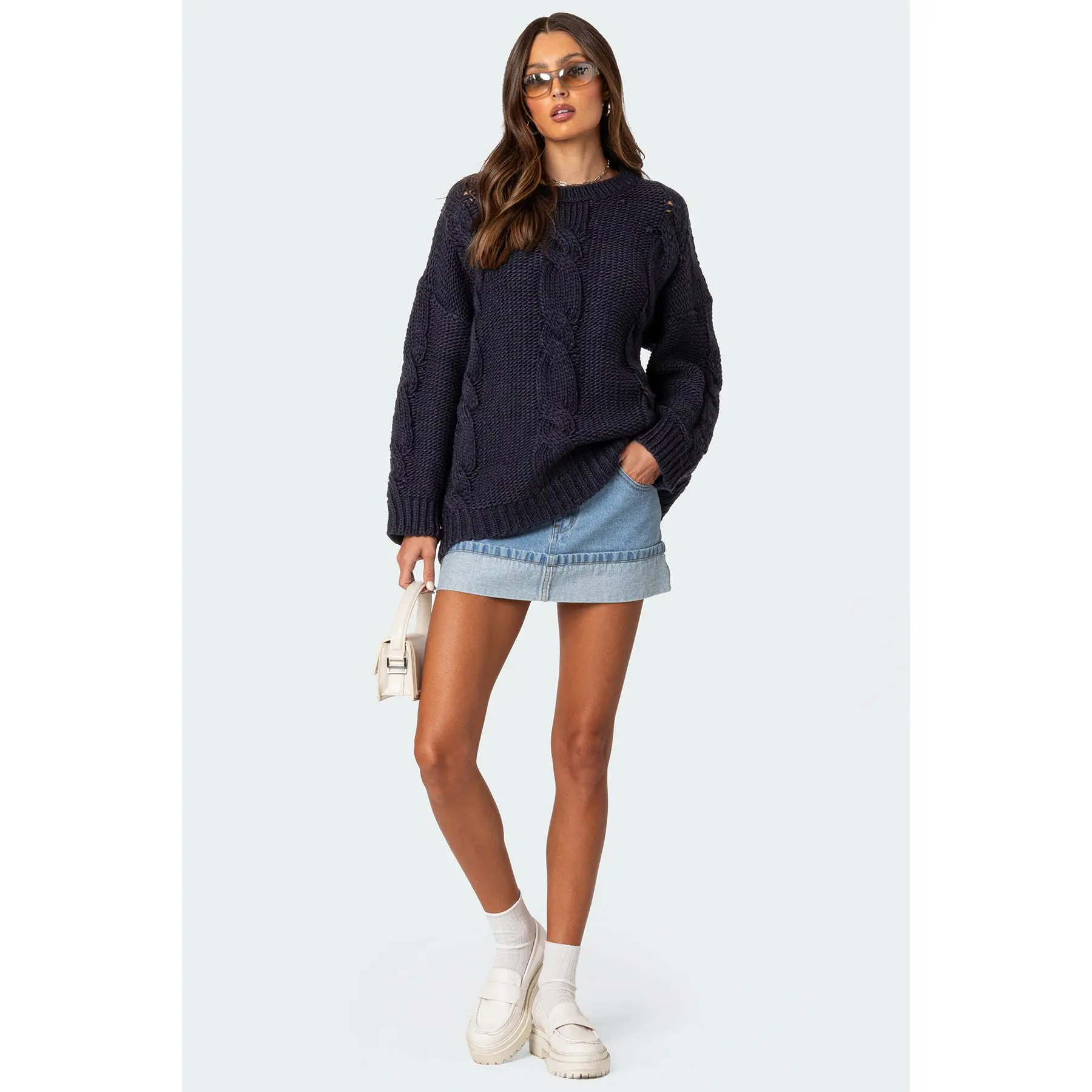 Alene Oversized Cable Knit Sweater Alene Oversized Cable Knit Sweater