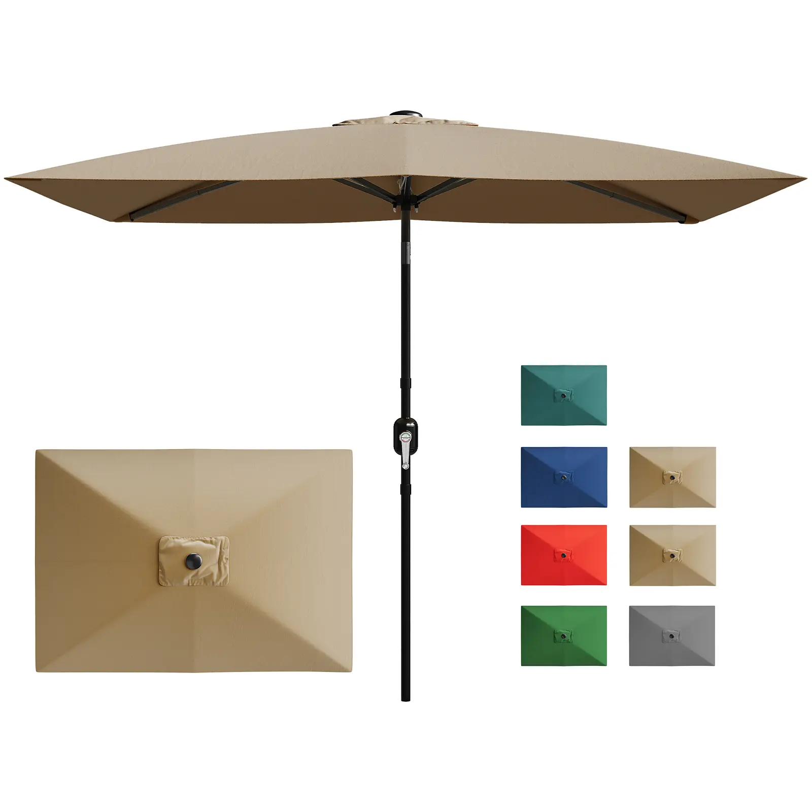 Durable Sun Protection Rectangular Patio Umbrella 10' x 6.5' Outdoor Market Table Umbrella with Crank Handle, Push Button Tilt, 6 Sturdy Ribs Ideal for Garden, Deck, Lawn, Poolside - TikTok Shop Durable Sun Protection Rectangular Patio Umbrella 10' x 6.5' Outdoor Market Table Umbrella with Crank Handle, Push Button Tilt, 6 Sturdy Ribs Ideal for Garden, Deck, Lawn, Poolside - TikTok Shop