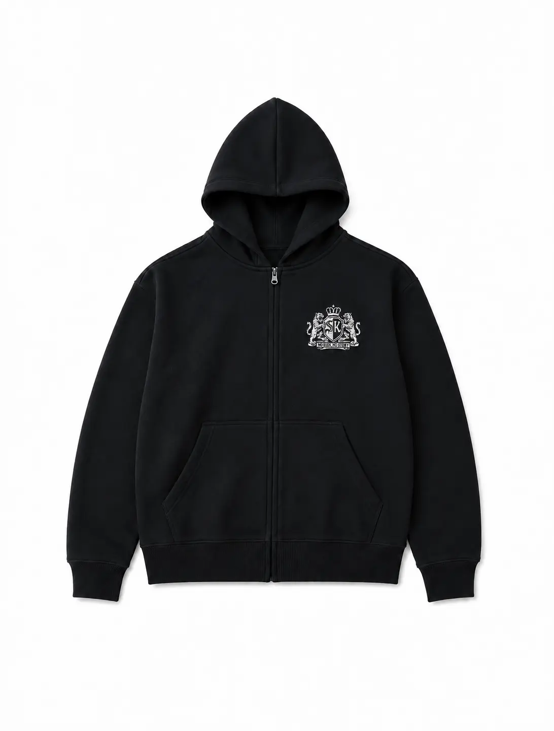 Streetkatt SK Varsity Jacket – Oversized Streetwear Letterman Jacket, Embroidered Varsity Coat, Heavyweight Cotton Fleece, Unisex Casual Y2K Fashion Outerwear