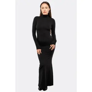 RSNJ102 - UPF40 Performance Jersey Mock Neck Maxi Dress