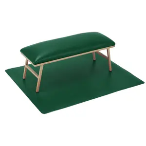 VOCOSTE 1 Set Arm Rest for Nails Tech, Non-Slip Nail Arm Rest, Manicure Hand Rest with Nail Table Mat, Hand Rest for Nails Tech, Nail Hand Rest, Green