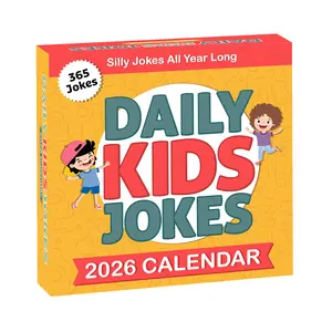 Daily Kids Jokes 2026 Calendar - 365 Silly Jokes for Kids & Grown-Ups - Bright Colorful Layout - Eco-Friendly Gift Ready - 4.5 x 4.5 Inches