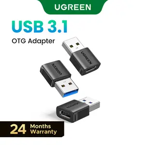 UGREEN USB to USB C Adapter 2/3Pack, USB C Female to USB Male Adapter 10Gbps Type C Converter for iPhone 17 16 15 14 13 Plus Pro Max,iPad Air Mini 6 7,Samsung Galaxy S23 S24,iPad Air,Black-#SummerVibes,mothersdaygift