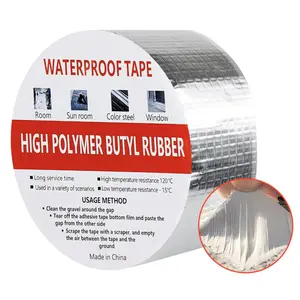 Super waterproof tape, self-adhesive waterproof roll for roof cracks, strong waterproof patching material, high viscosity, high temperature resistant, butyl rubber