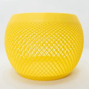 3D Printed Mesh Bowl Modern Lightweight & Eye Catching Yellow Color Various Options Available