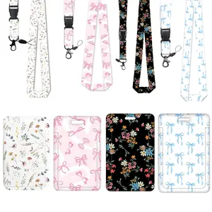 Women's ID Card Holder Lanyard Set, Detachable Phone Strap, Removable Cardholder, Business Badge Protector, Ideal for Nurses Teachers Office Gifts, Personalized Lanyard