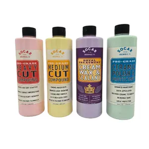 SOCAR CHEMICAL set of 4 buffing compounds (includes 2 buff pads & 2 micro-fibers)