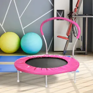 Mini Trampoline with Handlebar - Fun Low-Impact Workout for Home