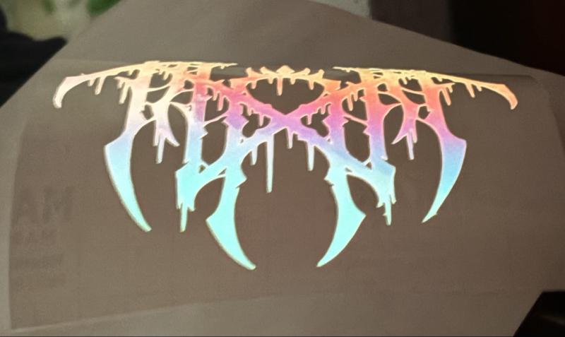 Sleep Token inspired holographic glow in the dark sticker/decal