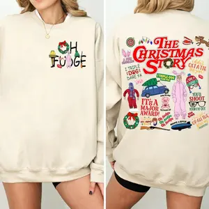 Vintage A Christmas Story Sweatshirt, Oh Fudge Christmas Story Shirt, Retro Christmas Sweatshirt, Christmas Movie Shirt