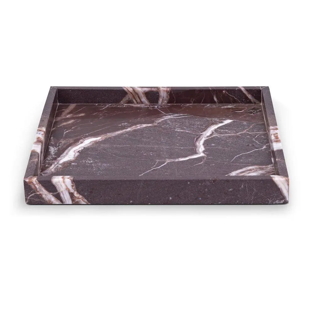Barletta Cherry Square Marble Tray