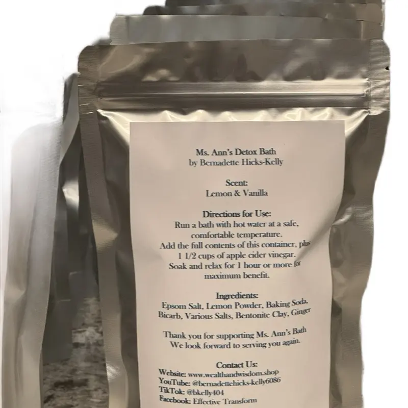 Ms Ann's Detox Bath - Soothing & Rejuvenating for Relaxation & Self-Care - Cleansing & Refreshing Body Care Product