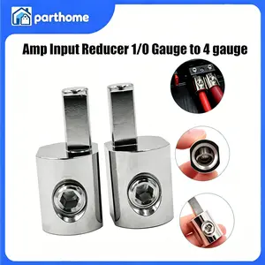 Pair Car Audio Power/Ground 1/0 Gauge to 4 Gauge Amp Input Reducers Wire Reducer