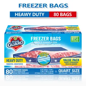 Heavy Duty Slider Storage Bags, 42/80 Count Zippered Food Preserving Containers, Kitchen Organizers for Fruit, Meat